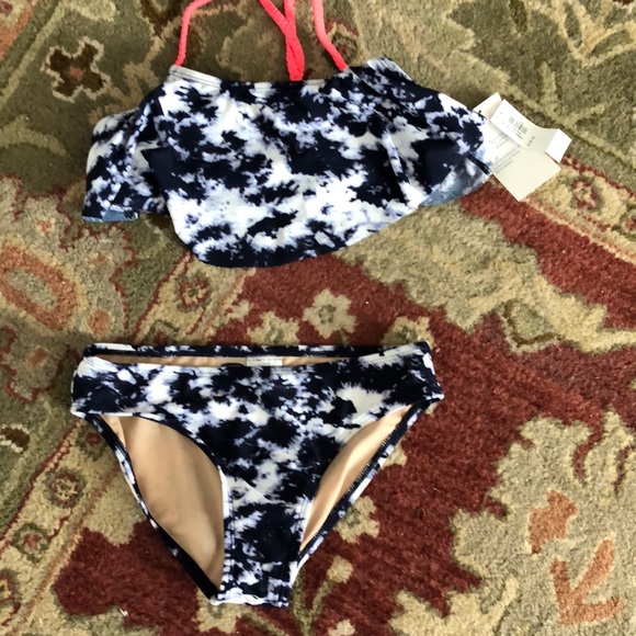 tie dye two piece bathing suit